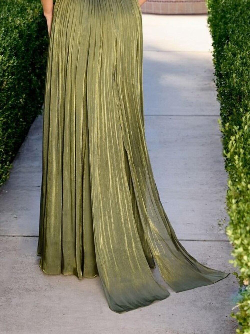New Mist Blue A-Line Pleated Chiffon Bridesmaid Dress w/ Cape Sleeves CD413 - Picture 6 of 11